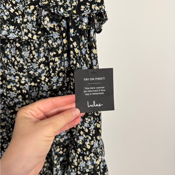 Lulu's On Trend Summer Tiered Floral Midi Dress - Picture 5 of 7